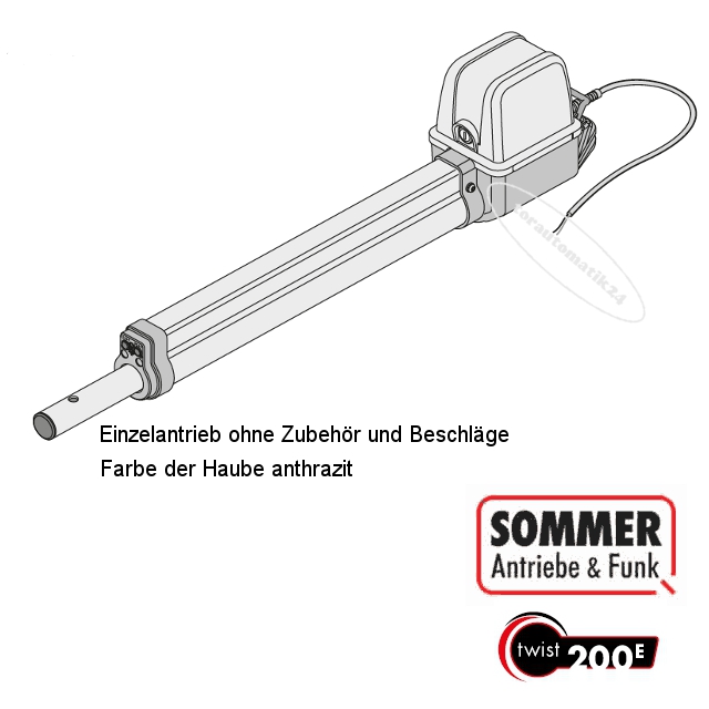 Sommer twist 200 E Einzelantrieb, anthrazit
