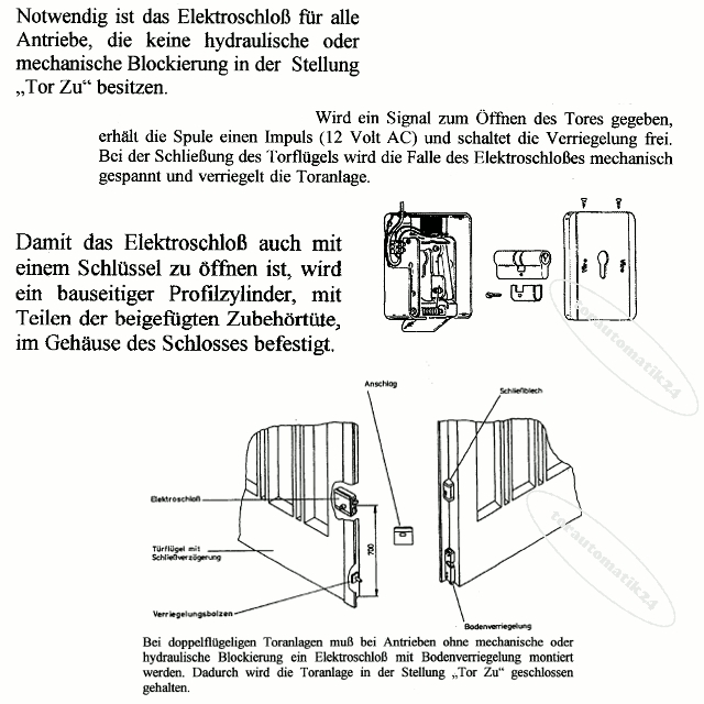 Universal Elektroschloss SV